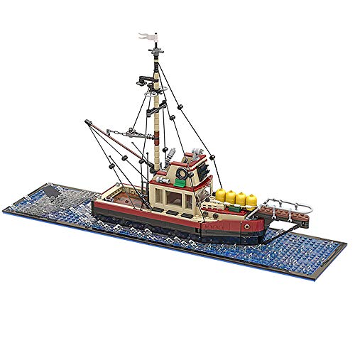 38659 The Orca Jaws Ship Building Block Bricks Boat MOC Toys for Kids(1235 PCS)