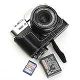 [恵＼イーサン] TP Original FUJIFILM XT-30ii X-T30 X-T20 X-T10 専用 オープナブルタイプ ハンドメイド本革 ボディケース 互換 電池交換便利 底面開閉 ハンドメイド本革ハーフカメラケースバッグカバー (ブラック)
