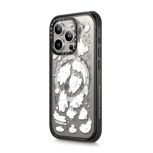 Image of CASETiFY for iPhone 15 Pro Case - Ultra Impact Compatible with MagSafe | Strong Slim | 11.5 ft. 5X Militray Grade Drop Protection | Just Some Buns by tabetaaii | Black