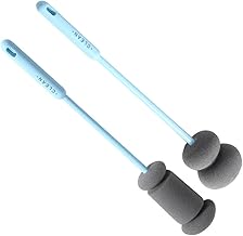 KICHOUSE Escova de limpeza de copo, 2 peças, limpador de chupeta, garrafa de limpeza, escova de limpeza, escova de limpeza, escova de garrafa, escova de limpeza, escova de garrafa, escova de garrafa, escova de garrafa de água, esponja