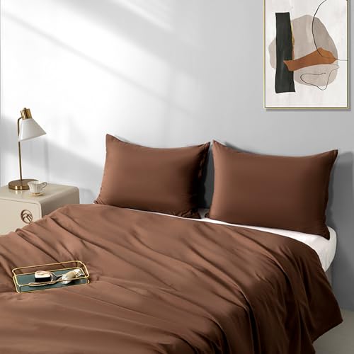 Image of 2 Pack Microfiber Queen Zipper Pillowcases, Soft Comfortable Not Shrink Coffee Pillow Case, Breathable Pillow Cases Set of 2 (20x30 Inches)