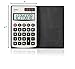 Calculator, Deli Standard Function Basic Calculators, Solar Battery Dual Power Office Calculator with Cover, Metal Panel