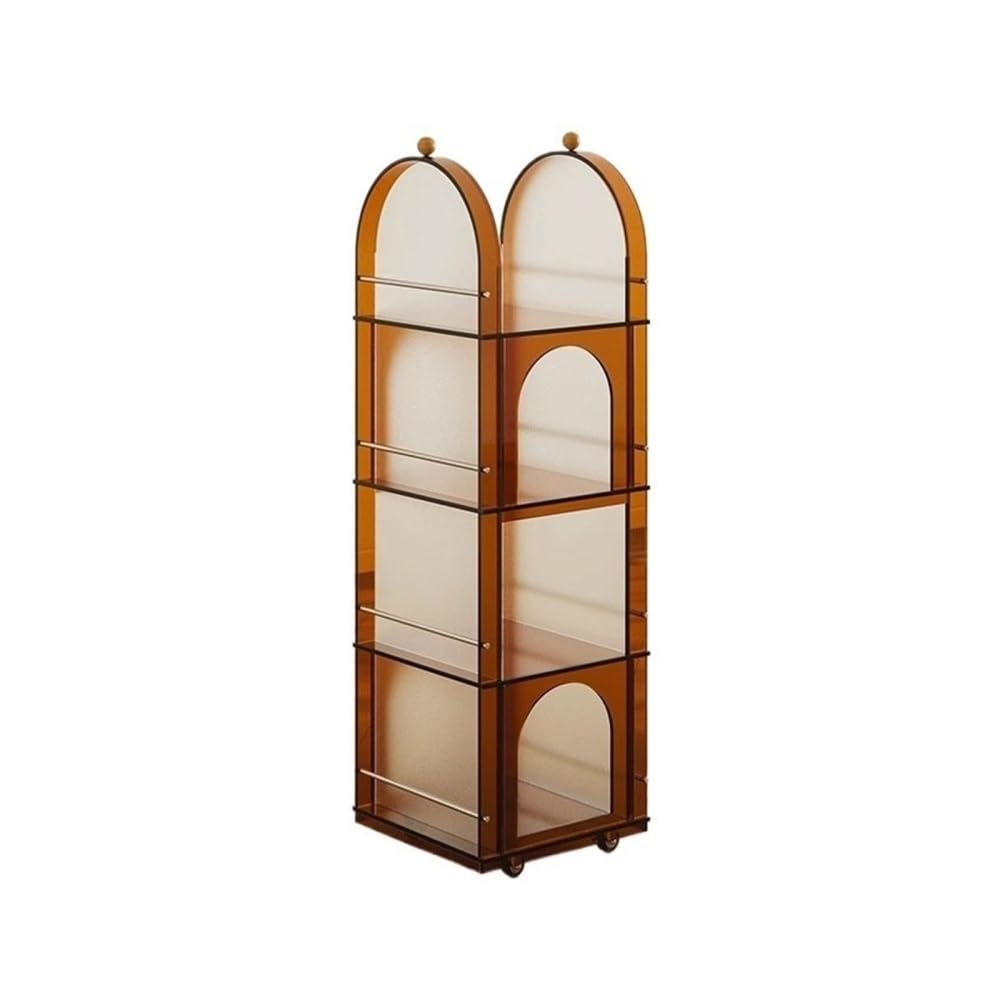 CHENGAIJIAN Cd Rack Movable Vertical CD Record Albums Rack Acrylic Magazine with Caster Wheel Storage Shelving