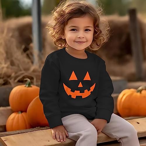 Mrocioa Boys Girls Pumpkin Face Sweatshirt Long SLeeve Kids Halloween Toddler Tops for 2-7T2