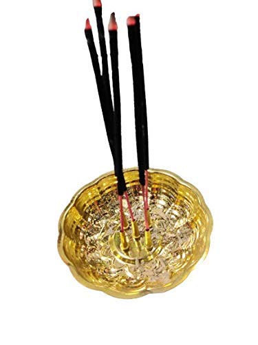 Brass Agarbatti Stand Plate with Ash Catcher