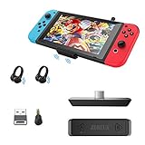JEOEUS Bluetooth Adapter for Switch Lite/PS4/PS5/PC, Mic Supports in-Game Voice Chat, Switch Bluetooth Adapter with Low Latency Wireless Audio Adapter, for Bluetooth Headphone Speakers