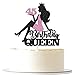 ShuanQ 45 Birthday Queen Cake Topper - 45th Birthday Party Decoration for Women - Elegant 45 Years Old Birthday Party Cake Picks - Happy 45 Birthday Sign