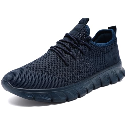 Image of Men Running Tennis Shoes Gym Fashion Sneakers Walking Workout Shoes Athletic Slip on Breathable Mesh Comfortable Lightweight Casual Sport Shoe
