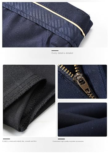 Calormas Mens Dress Pants Calormas Classic Slim Fit High Waisted Regular Fit Stretch Golf Business Work Suit Pants4
