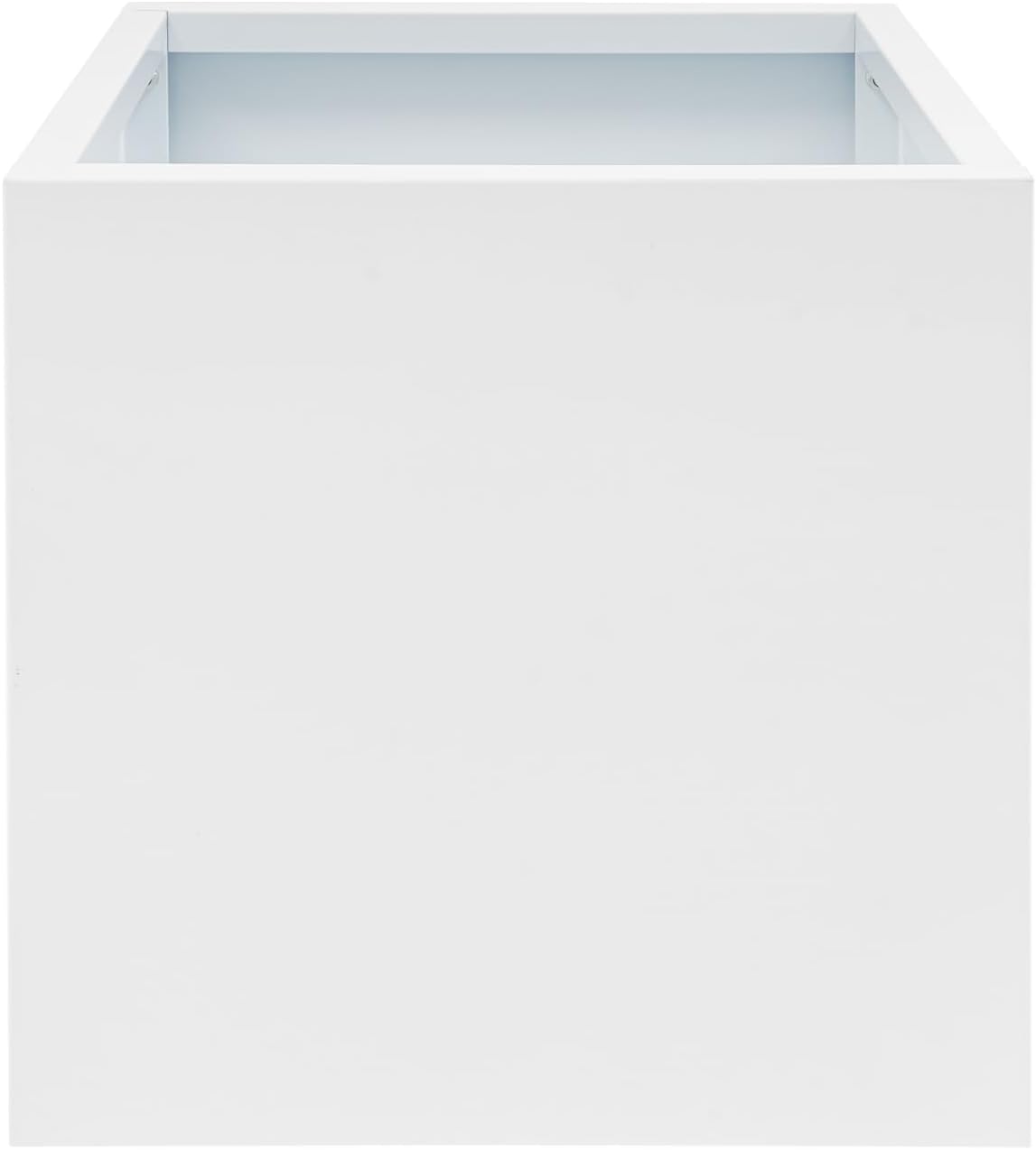 Steel Planter Box, 17" x 17" x 18" Large Square Metal Planter Box for Outdoor & Indoor White Raised Garden Bed Tall Planters for Flowers, Vegetables, Trees, Balcony, Patio, Deck