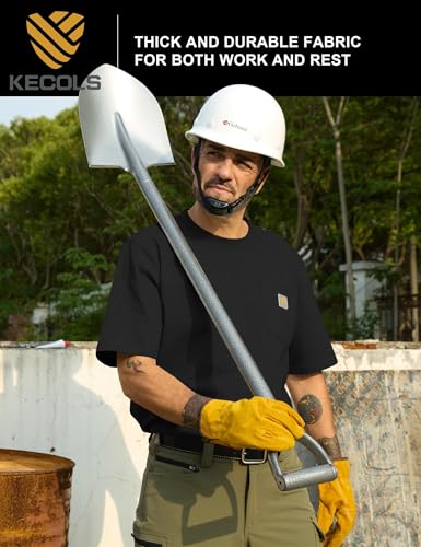 Men's Loose Fit Heavyweight Short-Sleeve Pocket Work T-Shirt (Regular&Tall)4