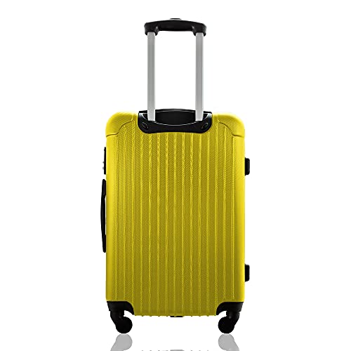 Kit Conjunto 2 Malas Rígidas 360° - Gladiador A2PM - Amarelo