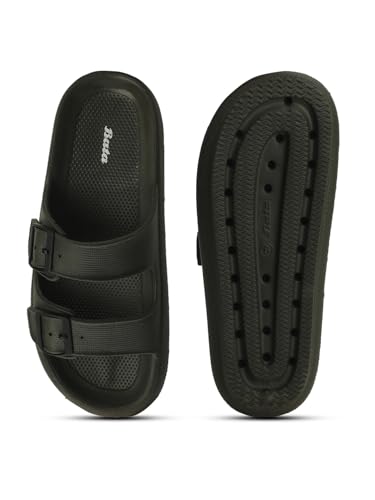 Image of Bata 8712 Venus Slider E Grey Casual Mule Slip-On Thong Slipper for Men
