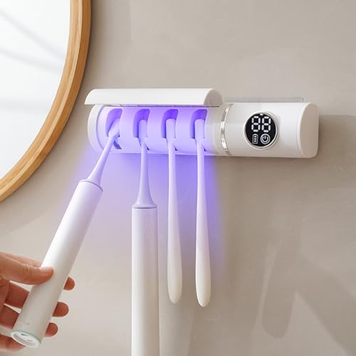 Nettoyage automatique brosse à dents : support mural rechargeable ventilé