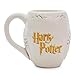 Silver Buffalo Harry Potter Hogwarts House Crest Sculpted Owl Handle Coffee Ceramic Mug, 20 Ounces White