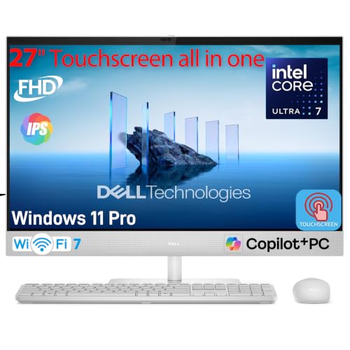 Image of Dell 27 All-in-One Touchscreen Desktop Computer, 64GB DDR5 RAM, 1TB SSD