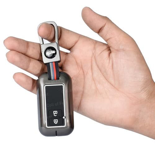 Image of Coll of Fest Metal Silicon Key Cover Compatible with Maruti Suzuki & Toyota, Baleno, Swift, Dzire, Brezza, Fronx, Grand Vitara, XL6, Ertiga Celerio, Ignis, Glanza, Hyryder Rumion 2 Button