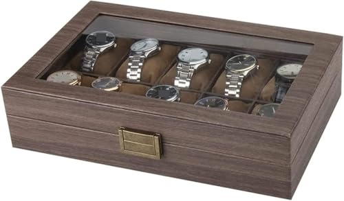 Caja para Relojes de 10 Ranuras Evita Arañazos y Desorden de Joyas 6