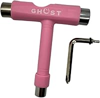 Ghost Boards All-in-One Skate Tool Pink - Multi-Function T-Handle, Allen Key & Screwdriver Pocket Skate Key for Easy Skateboard & Roller Skate Adjustments
