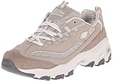 Skechers womens D'LITES ME TIME WIDE Memory Foam Lace-up Sneaker,Taupe,9.5 W US