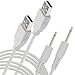 Replacement DC Charging Cable | USB Charger Cord - 2.5mm (White) - Fast Charging...