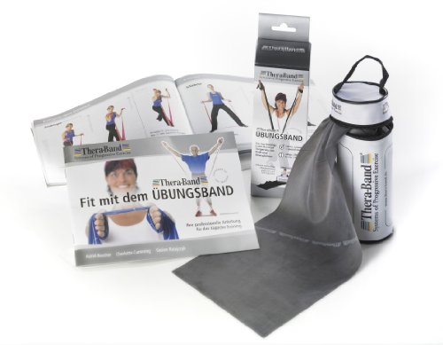 Thera-Band Elastisches Trainingsband, schwarz/schwarz, 2.5 m – Ansicht 1
