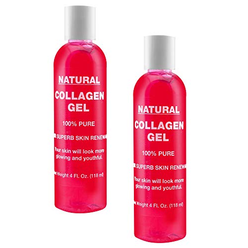 Natural Facial Collagen Gel (118 ml) – Organic Face Mask Beauty Care for Women – Hydrating and Moisturizing Pure Dermal Collagen for Dry Or Rough Skin – Get Healthier Younger Looking Skin (2 PACK)