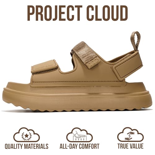 Image of Project Cloud Platform Sandals For Women 2026 - Ultra Soft Insole Slip Resistant Womens Sandals Vacation Outfits for Women - Women's Beach Shoes (Goldie)