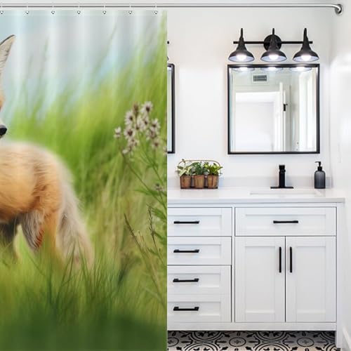 Rideau de douche renard en tissu imperméable de qualité supérieure