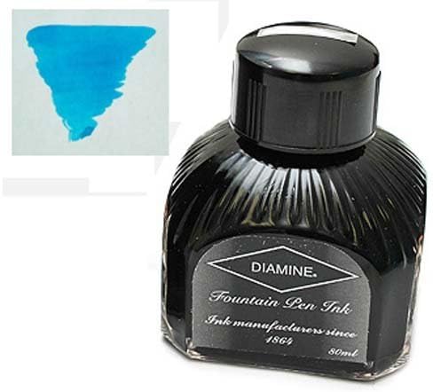Diamine Refills Aqua Blue Bottled Ink 80mL - DM-7033