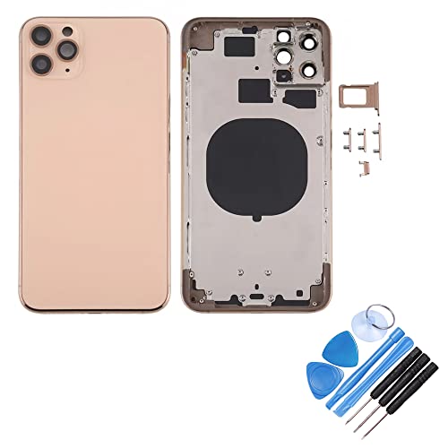 THE TECH DOCTOR Carcasa trasera para iPhone 11 Pro Max 6.5 pulgadas con herramientas - Kit de reparación profesional (dorado) Cover