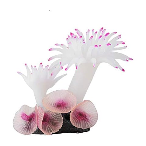 Pssopp Wasserpflanzen Aquarium Künstliche Koralle Pflanzen Dekor Simulation Silikon Korallen Wasserpflanzen Künstliche Koralle Aquariumpflanze Fisch Tank Dekoration Cover