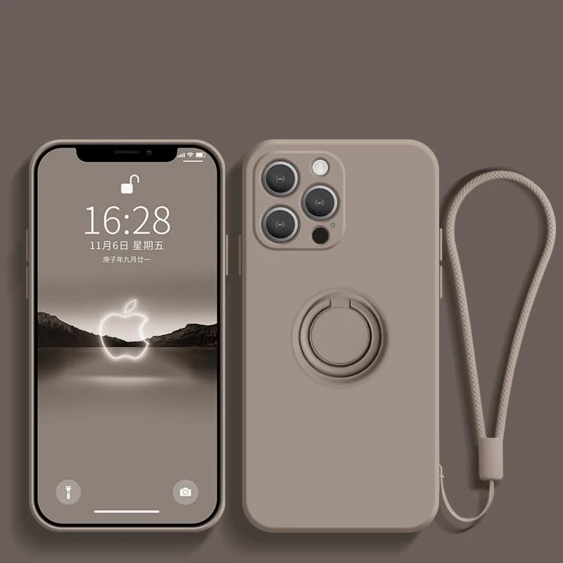 Coque silicone liquide iPhone 11 Pro Titane pour éviter les chutes de téléphone