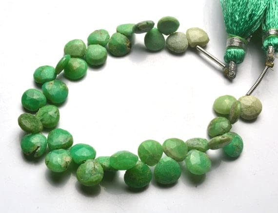 Chrysoprase verte perles cœur 6mm pierre naturelle pour collier lithothérapie
