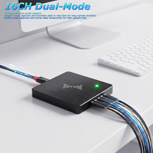 Image of USB Logic Analyzer, 16 Channels, 400MHz Sampling Rate, 16G Sampling Depth, 256Mbits Memory, USB 2.0 Interface for PC Analysis on WinXP /10 Mac OS Linux (DSLogic Plus)