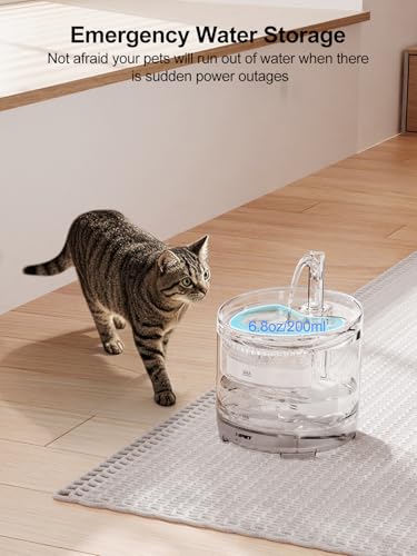 Image of NPET Cat Drinking Fountain WF050, Brushless Ultra Quiet Pump, 1.5L Pet Fountain with Faucet Outlet, 1 Sensor Switch, 1 Filter