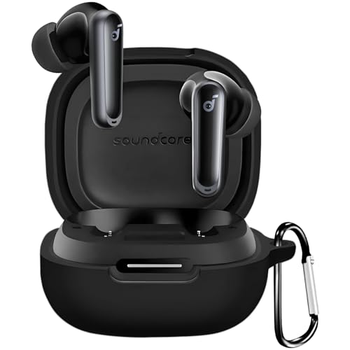 TAICHUANGJI Anker Soundcore P40i �p�� �P�[�X �V���R�[���P�[�X �A���J�[ �T�E���h�R�A p40i �ی�J�o�[ �����[�d�\ �S�ʕی� �����h�~ �L�Y�h�~ �ϏՌ� �h�o �h�� �y�� ���[ �J�o�[ �J���r�i�t�� (�u���b�N)