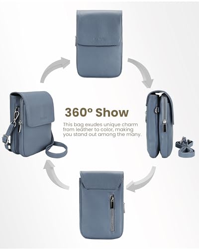 Image of befen Genuine Leather Crossbody Bags for Women, Cell Phone Cross body Purse Bag with RFID Blocking Card Slots