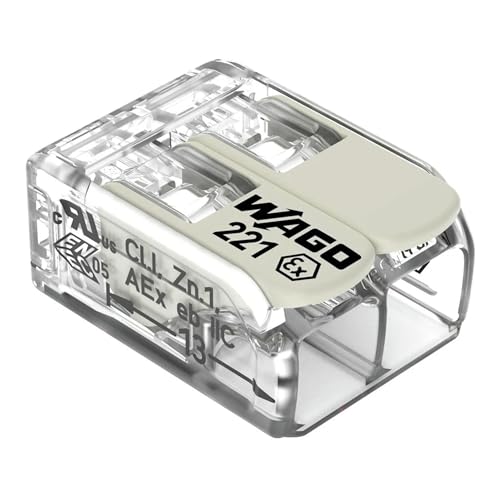 Wago 221-682 conectores eléctricos de 2 hilos y 6 mm2 para cajas de empalme