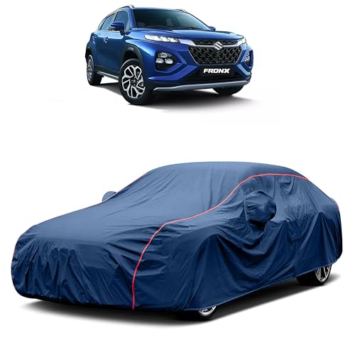 Image of Heavy-Duty Car Cover for Compatible with Maruti Fronx (2023 to 2025 All Models) Deluxe Car Protection Cover ? Waterproof & UV-Resistant All-Season Exterior Protection