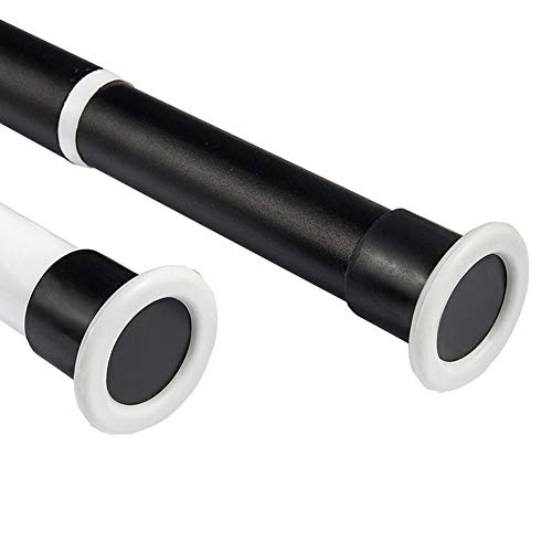 Barre de tension haut de gamme en acier inoxydable pour rideau de douche noir