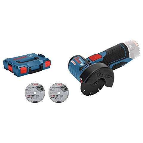 Bosch Professional 12V System Akku Winkelschleifer GWS 12V-76 (3 Trennscheiben, Scheibendurchmesser: 76 mm, ohne Akkus und Ladegerät, in L-BOXX) Cover