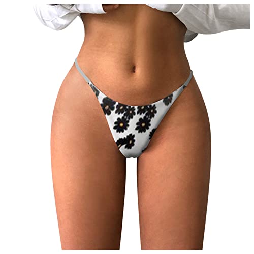 BIISDOST Frauen String HöSchen Sexy Tanga-HöSchen Slips Damen UnterwäSche String Tanga Atmungsaktiv SchlüPfer Unterhosen Sexy Hipster Bequeme Panties Taillenslip Dehnbar Sexy T-Back Tangas