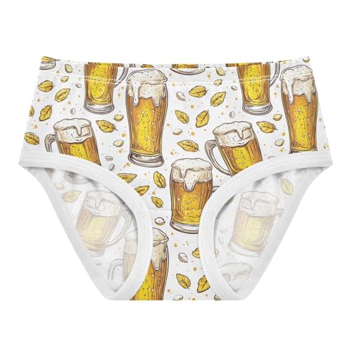 ZZKKO Wheat Leaves Beer Girls Underwear Toddler Panties for Girls Comfort Brief Size 2T-8Y - Main Image