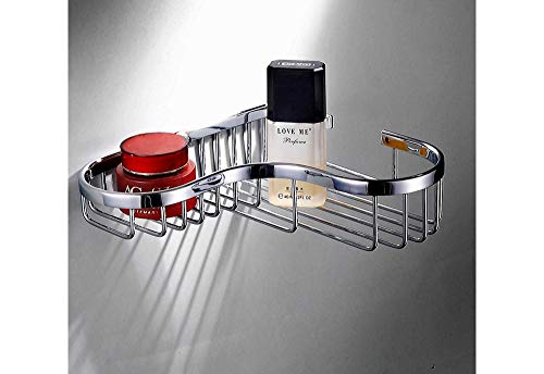 Sanliv Shower Caddy Basket,Corner Shower Shelf Soap Holder,Brass Wire Basket For Inside Shower Wall Storage Bathroom Organizer In Polished Chrome #TOP1