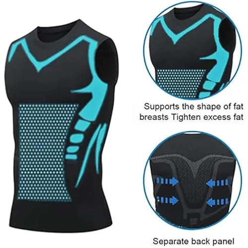 Men Compression Shirt, New Version Ionic Shaping Sleeveless Vest, Perfect Body Shape for Men3