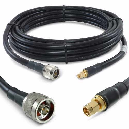 Câble SMA mâle vers N mâle Proxicast 400 blindé de 7,6 m à faible perte 50 Ohm