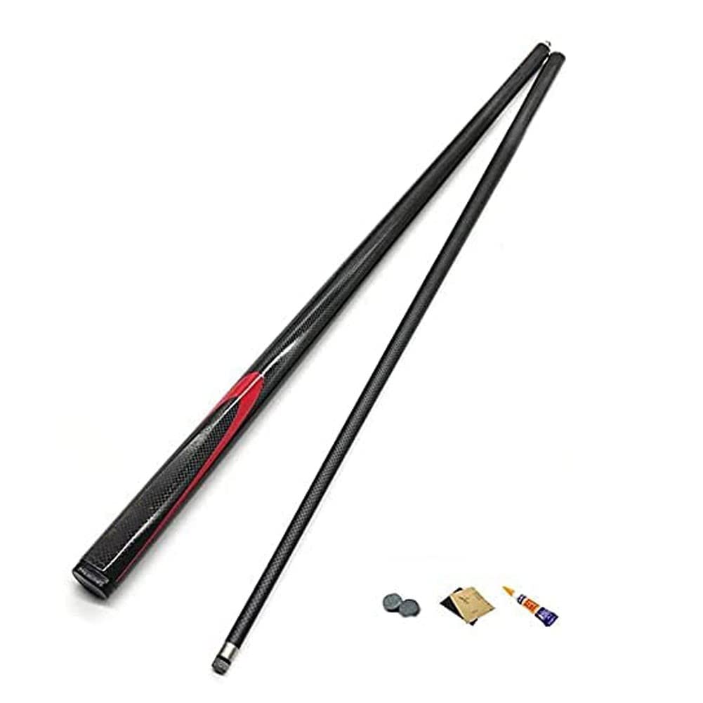 Taco de Billar de Fibra de Carbono, Palo de Billar 1/2 (Eje de Fibra de Carbono de 9,5 mm), para Principiantes/Jugadores Aficionados, Taco de Billar Hecho a Mano para Adultos 0319