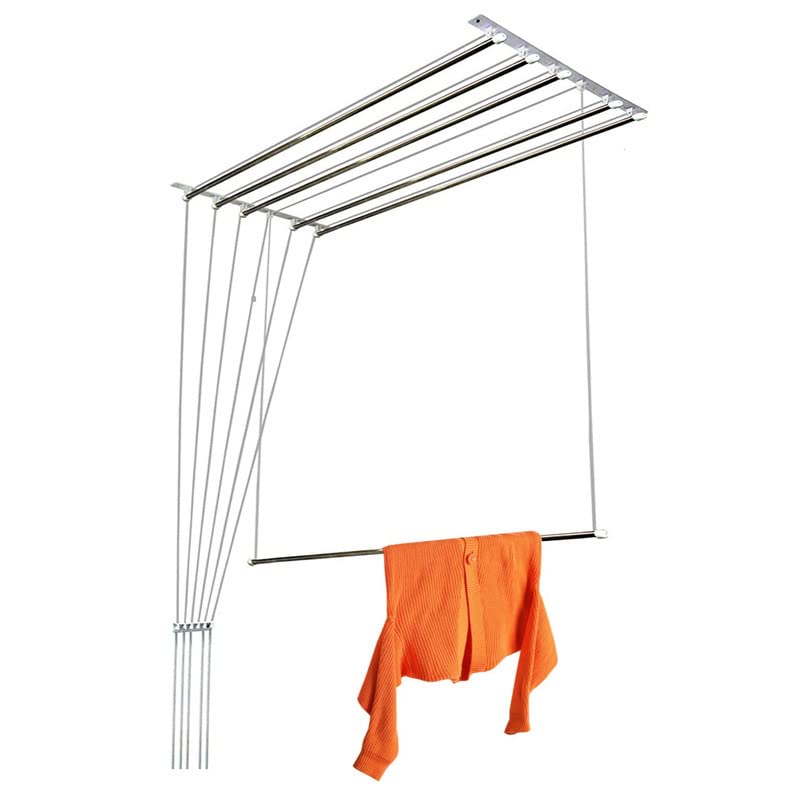 CYBERCITY Luxury Cloth Drying Ceiling Hanger with Metal Pulley (4 Feet x 6 Pipes) (B09NP3GHXW) Amazon Price History, Amazon Price Tracker