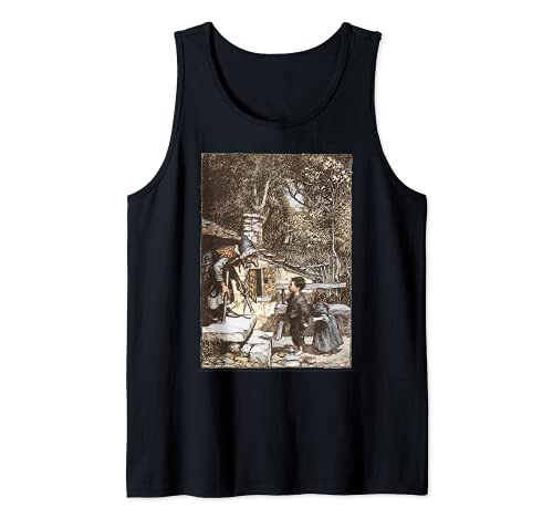 Creepy Witch Retro Fairy Tale Shirt-Hansel y Gretel Camiseta sin Mangas Cover